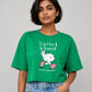 Blik “You Owe It To Yourself” 240 GSM Premium Oversized Crop Tee – Emerald Green