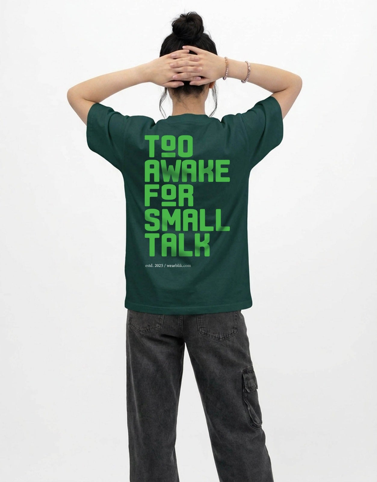 Too Awake for Small Talk Relaxed Fit T-Shirt-For Her