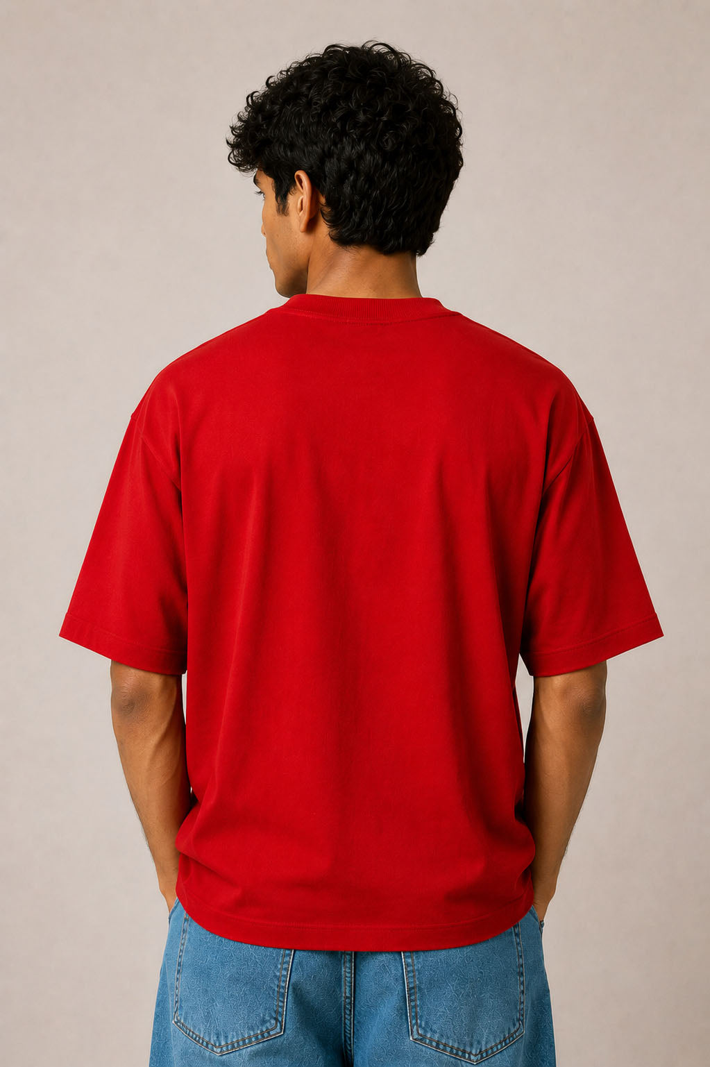 Blik Focus RELAXED FIT 240GSM T-Shirt – Less Noise More Results Graphic Tee (Red)