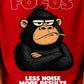 Blik Focus RELAXED FIT 240GSM T-Shirt – Less Noise More Results Graphic Tee (Red)