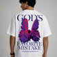 Blik “God’s Favorite Mistake” T-Shirt – White | 240 GSM Relaxed Fit
