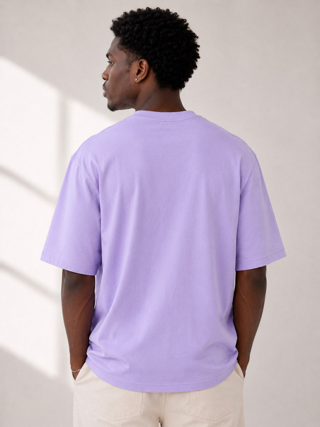 Blik “Breath” Oversized T-Shirt – Lavender | 240 GSM Heavyweight Cotton | Boxy Fit