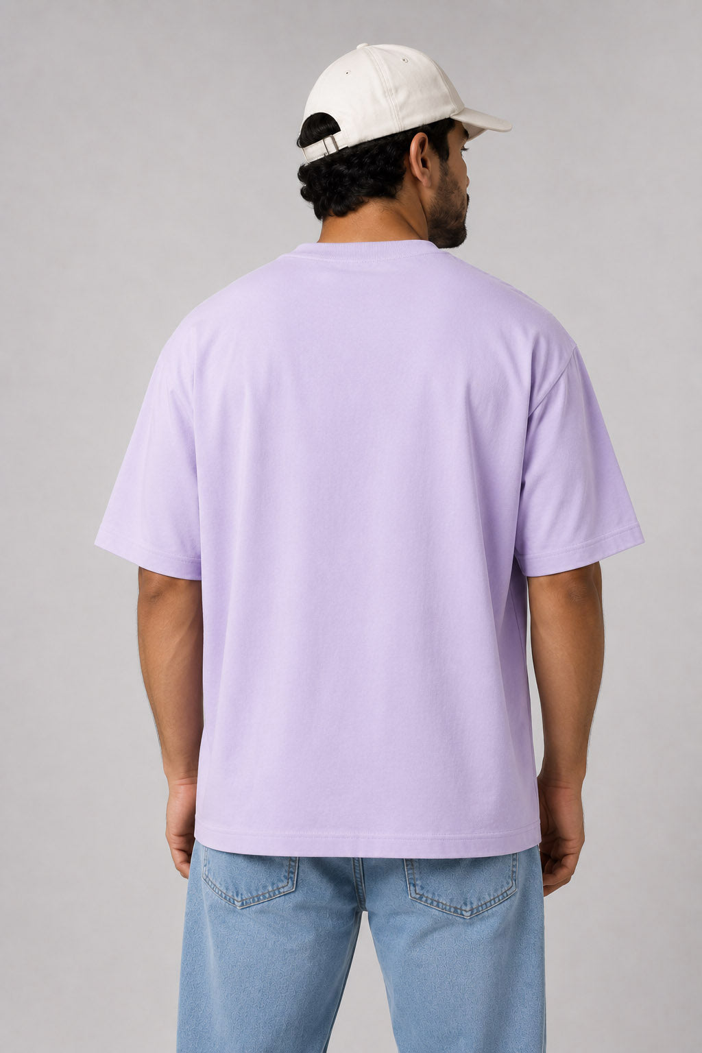 Mentally On Airplane Mode Relaxed Fit T-Shirt – Light Lavender | 240 GSM Premium Cotton
