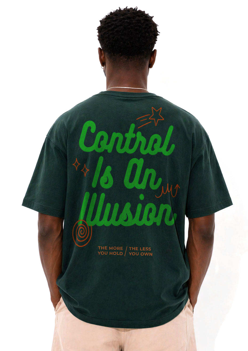 Control Is An Illusion – Forest Green Relaxed Fit T-shirt