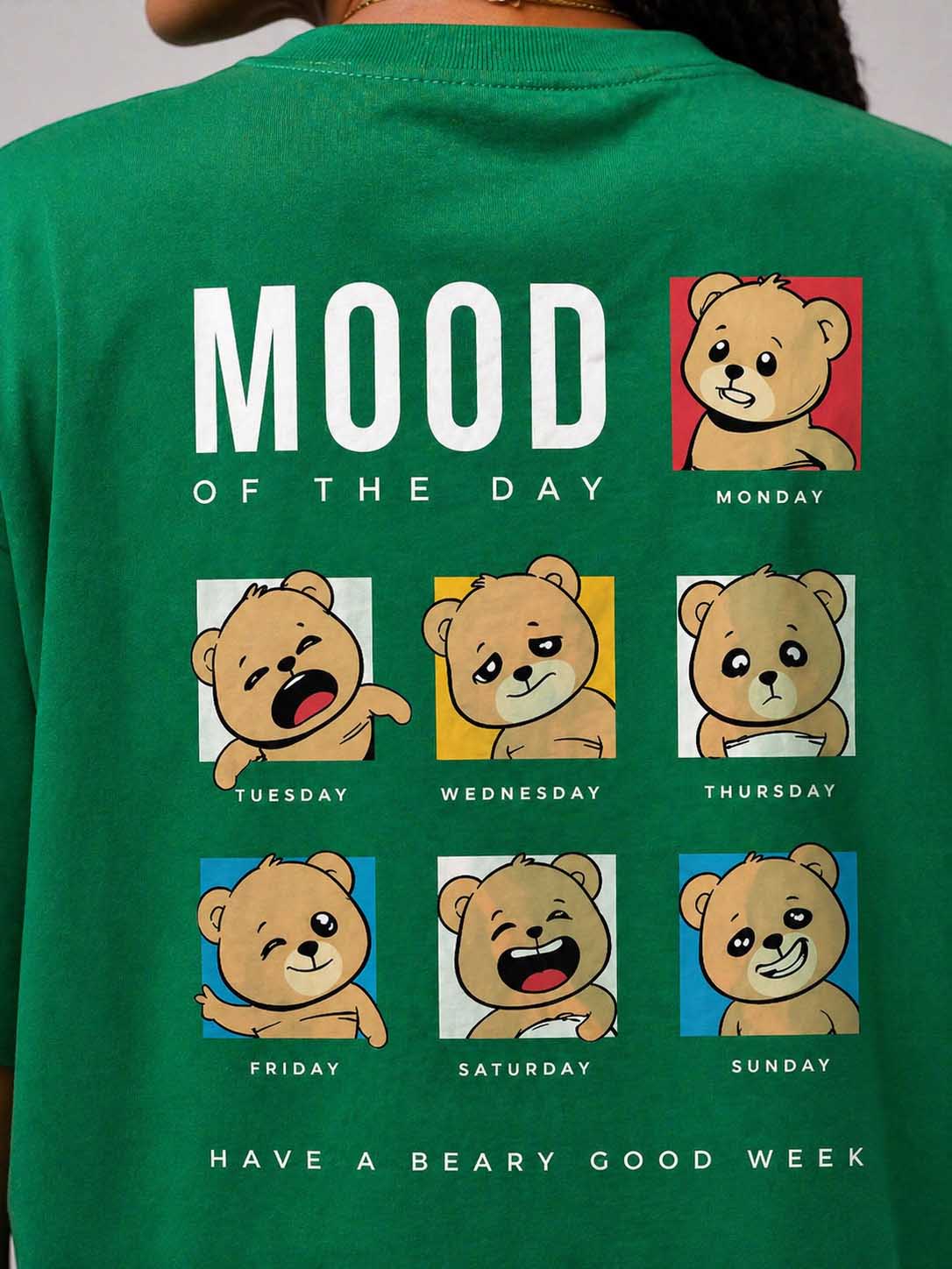 Mood of the Day Relaxed Fit T-Shirt – Green