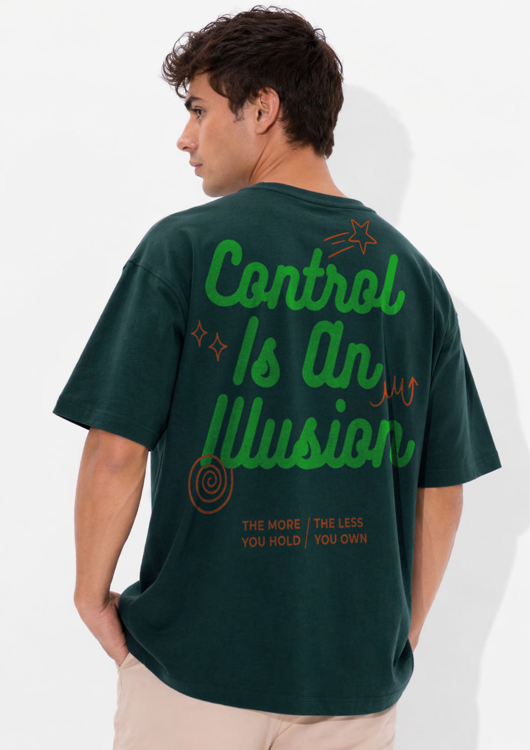 Control Is An Illusion – Forest Green Relaxed Fit T-shirt