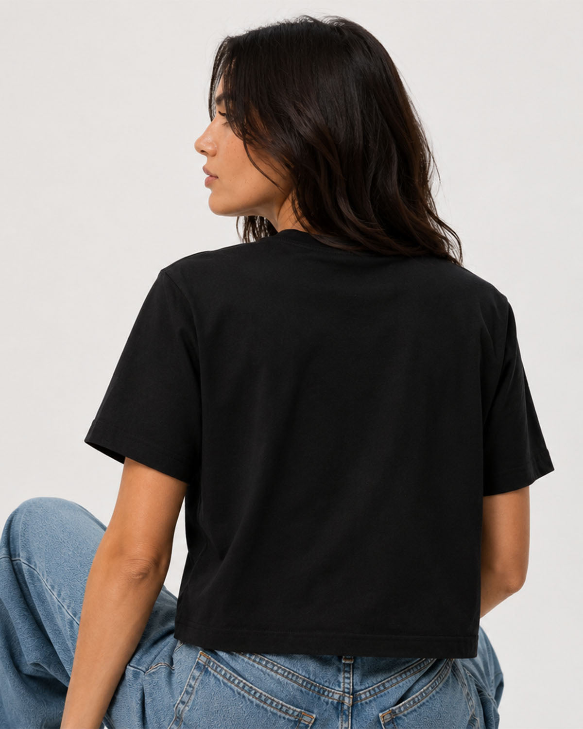 Sesame Street Graphic cropped Tee – Black | 240 GSM Premium Cotton Oversized Fit
