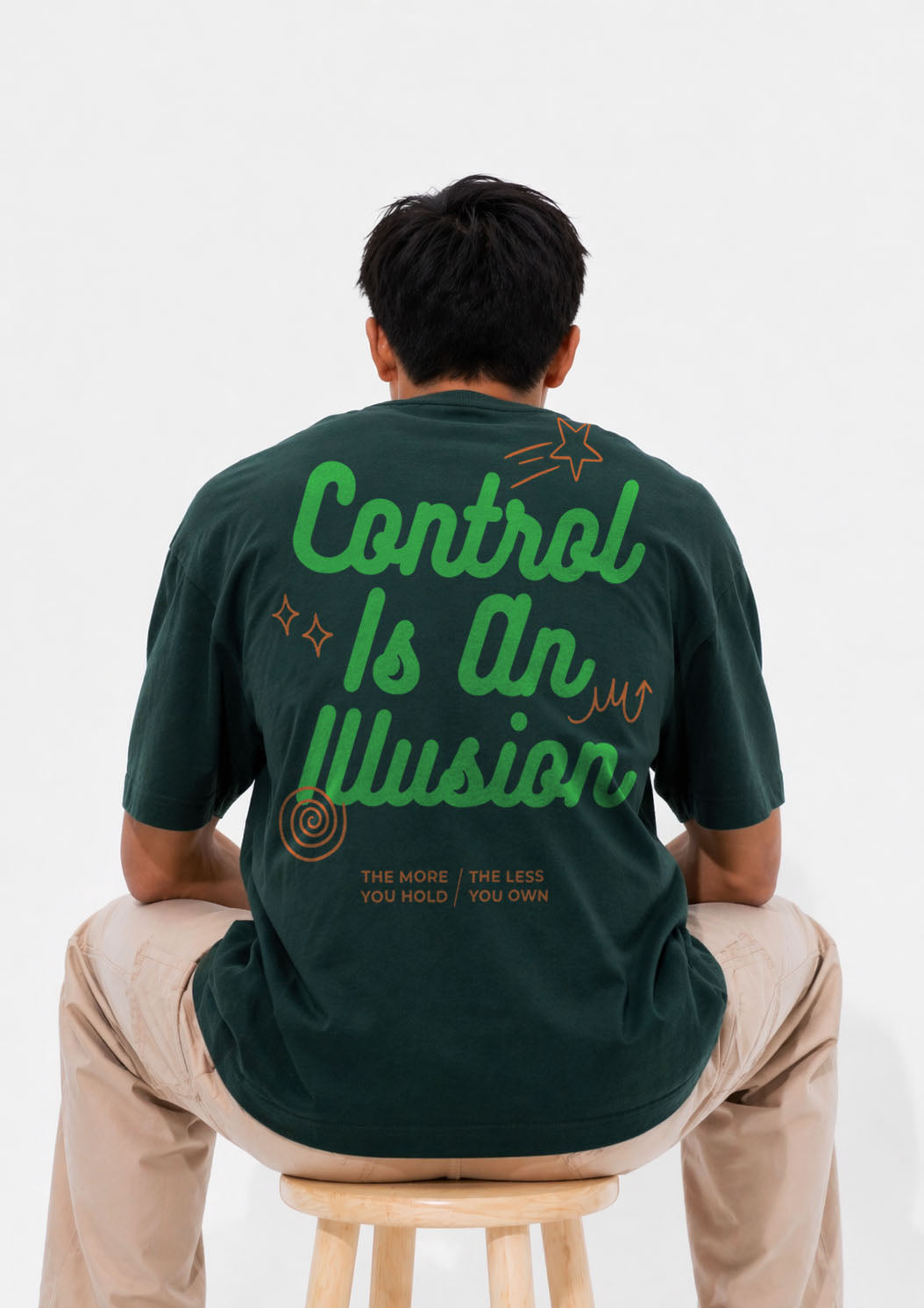 Control Is An Illusion – Forest Green Relaxed Fit T-shirt