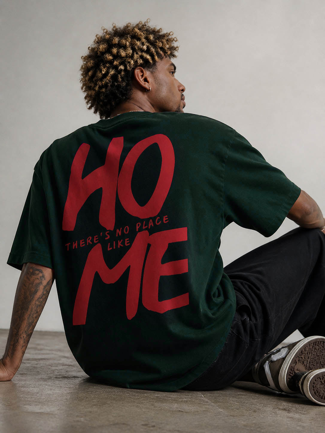 No Place Like Home Relaxed Fit T-Shirt – Forest Green | Blik