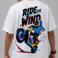 Title: Ride The Wind Relaxed Fit T-Shirt – White