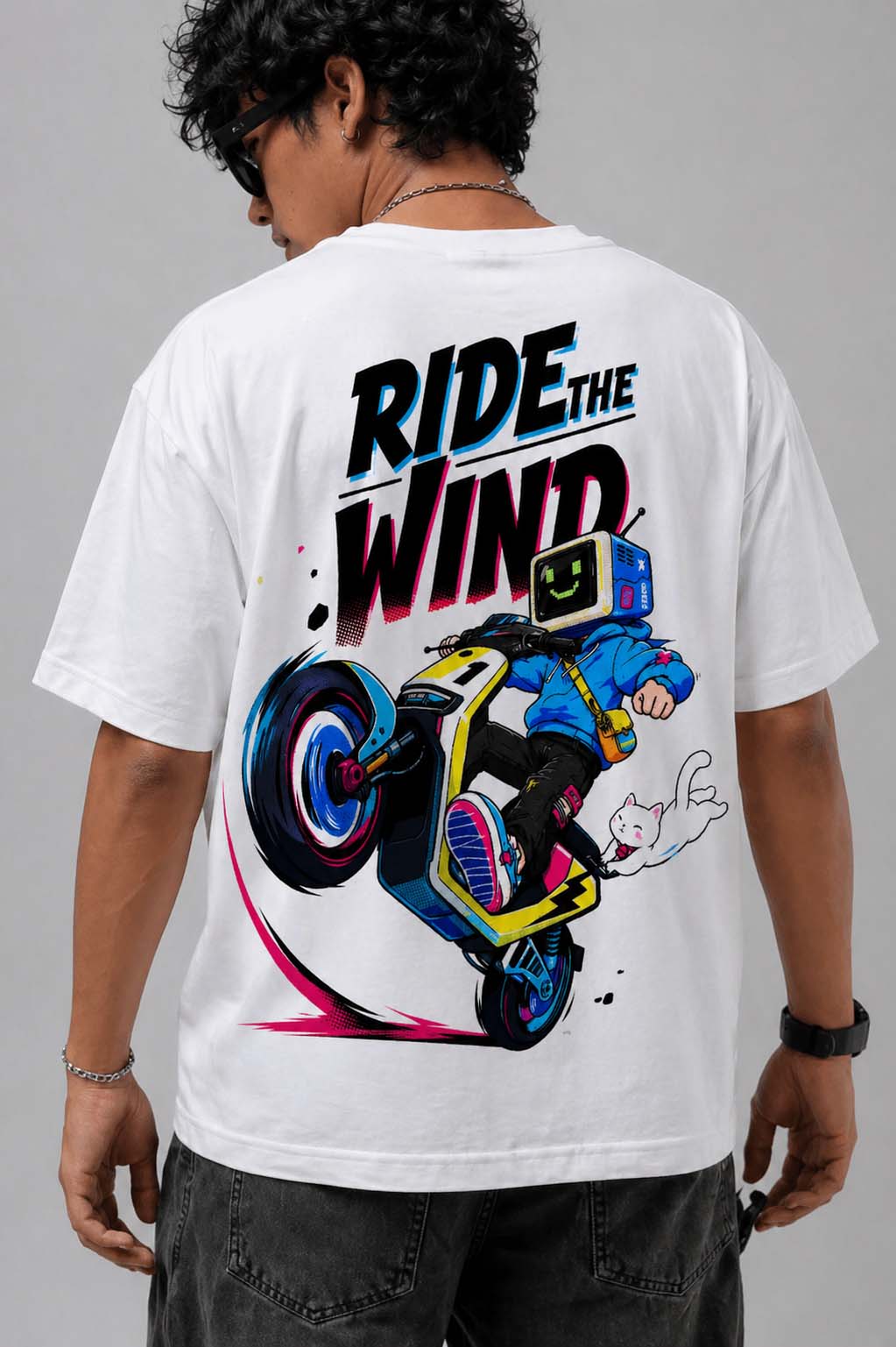 Title: Ride The Wind Relaxed Fit T-Shirt – White