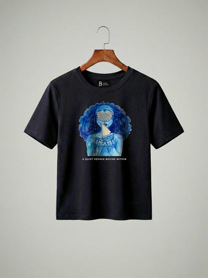 Quiet Voyage – Cropped Graphic Tee