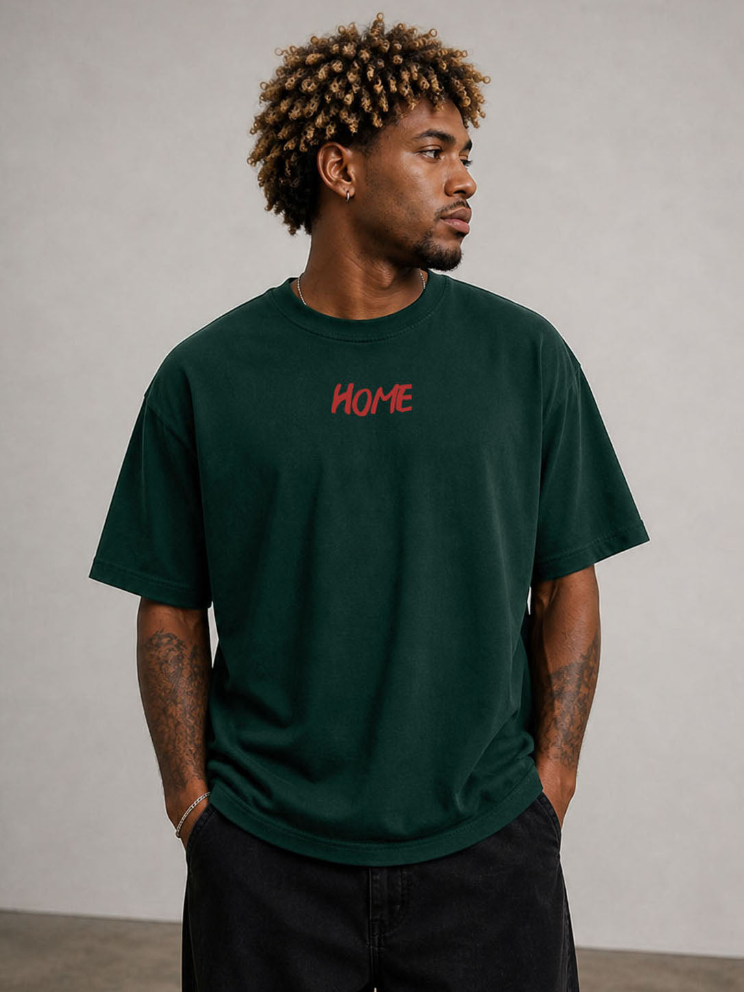 No Place Like Home Relaxed Fit T-Shirt – Forest Green | Blik