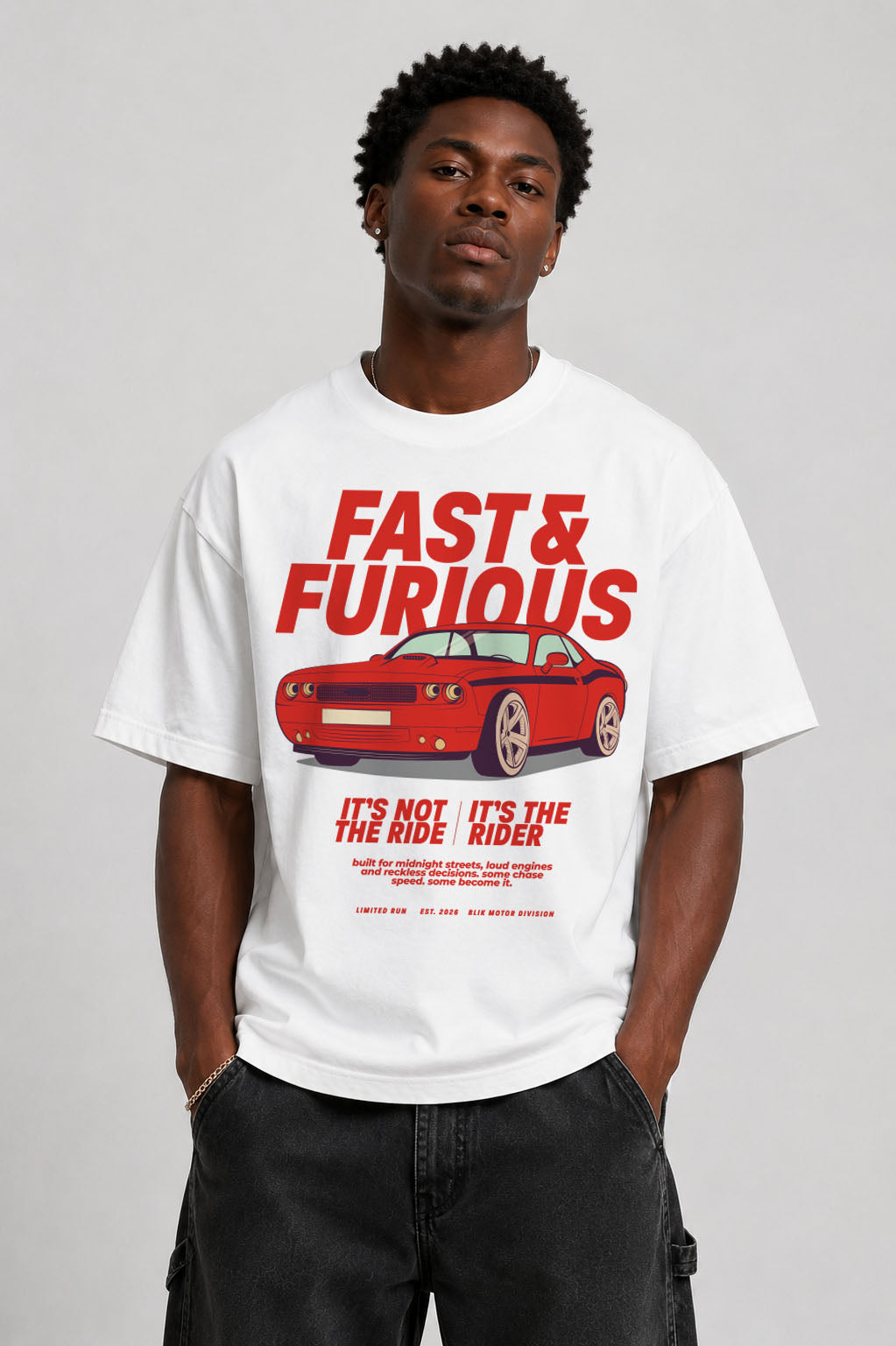 Blik Fast & Furious relaxed fit T-Shirt – 240 GSM Premium Cotton