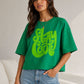Stay Cool Oversized Cropped T-Shirt – Bright Green