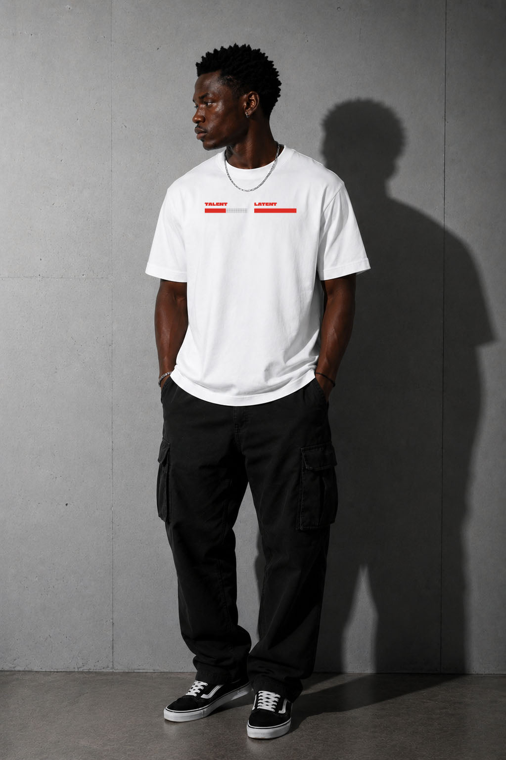 Blik “Latent” Relaxed Fit T-Shirt – White | 240 GSM Premium Cotton