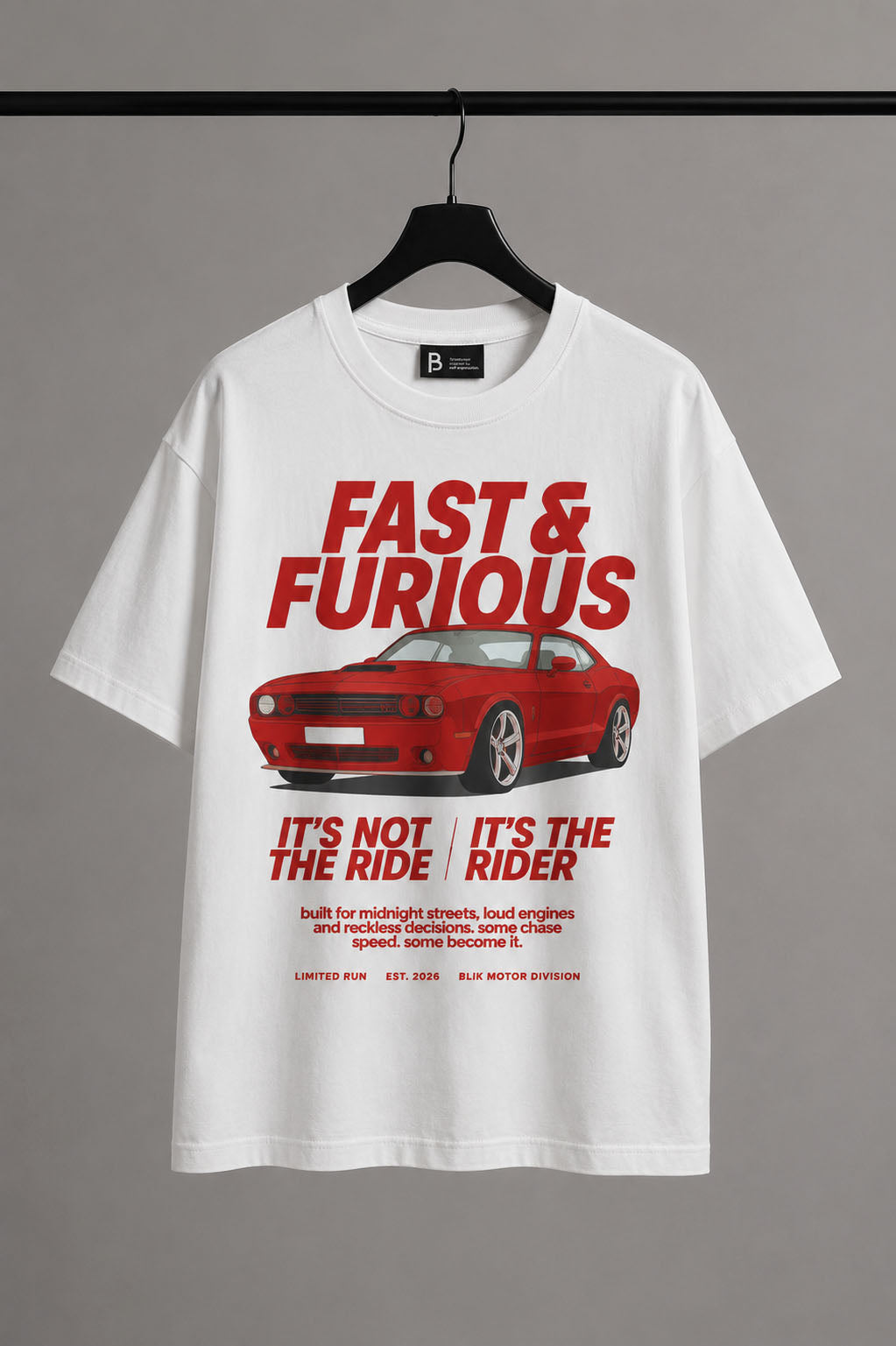 Blik Fast & Furious relaxed fit T-Shirt – 240 GSM Premium Cotton