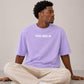 Blik “Peace Mode On” Oversized T-Shirt – Lavender | 240 GSM Heavyweight Cotton
