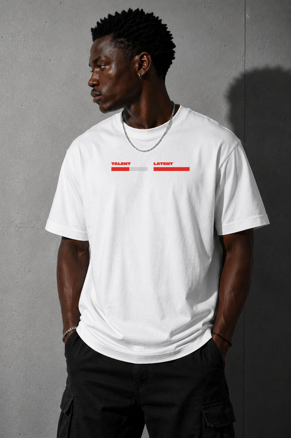 Blik “Latent” Relaxed Fit T-Shirt – White | 240 GSM Premium Cotton