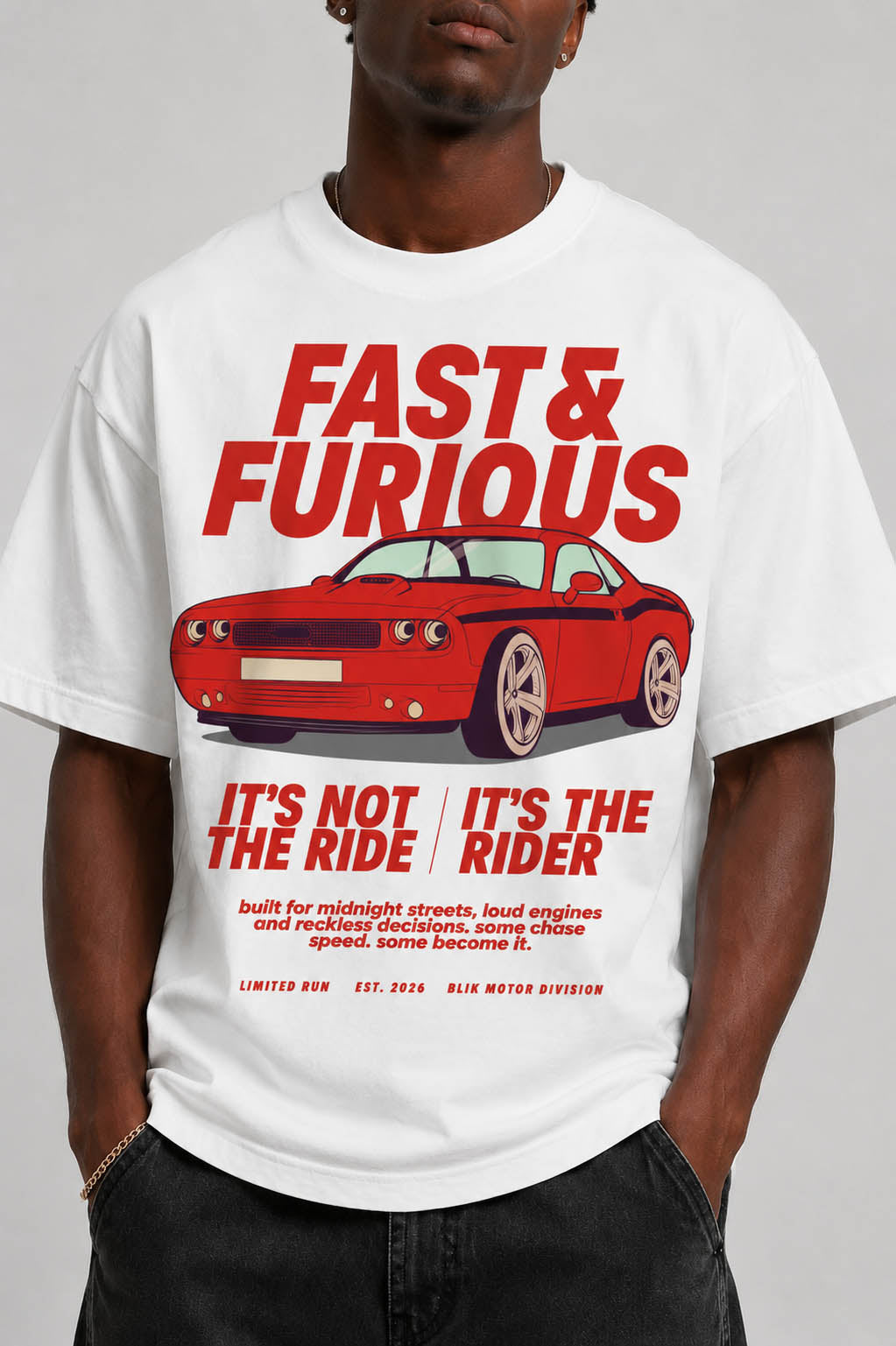 Blik Fast & Furious relaxed fit T-Shirt – 240 GSM Premium Cotton