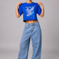 Reverb Boxy Crop Tee – Electric Blue