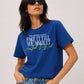 Blik “Fake It Till You Make It” Women’s  boxy fit T-Shirt – Royal Blue
