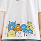 Blik “Happy Mess”  Relaxed Fit T-Shirt – White
