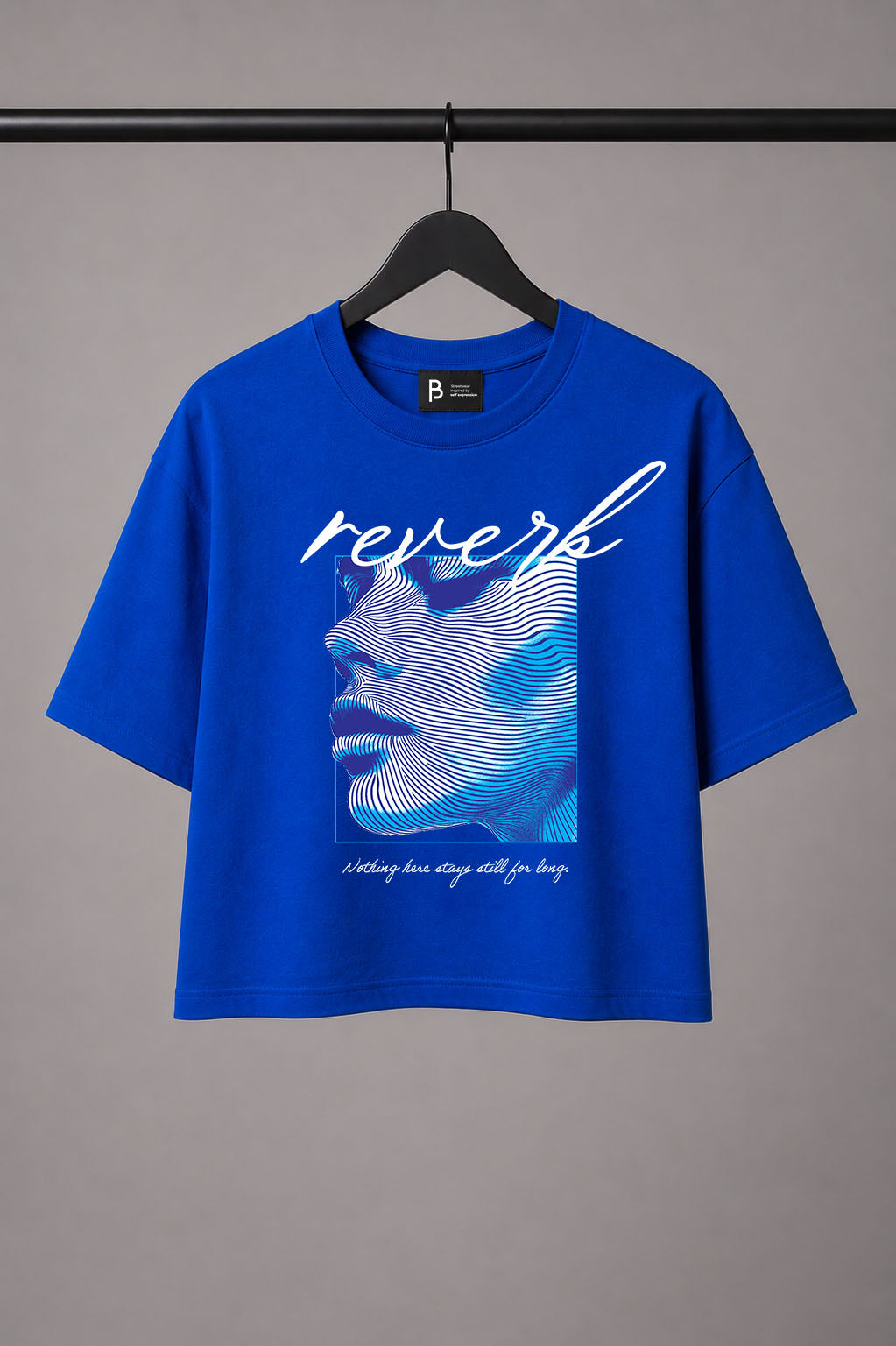 Reverb Boxy Crop Tee – Electric Blue