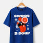 Sweet & Sour Graphic Blue Boxy Fit Tee | Blik