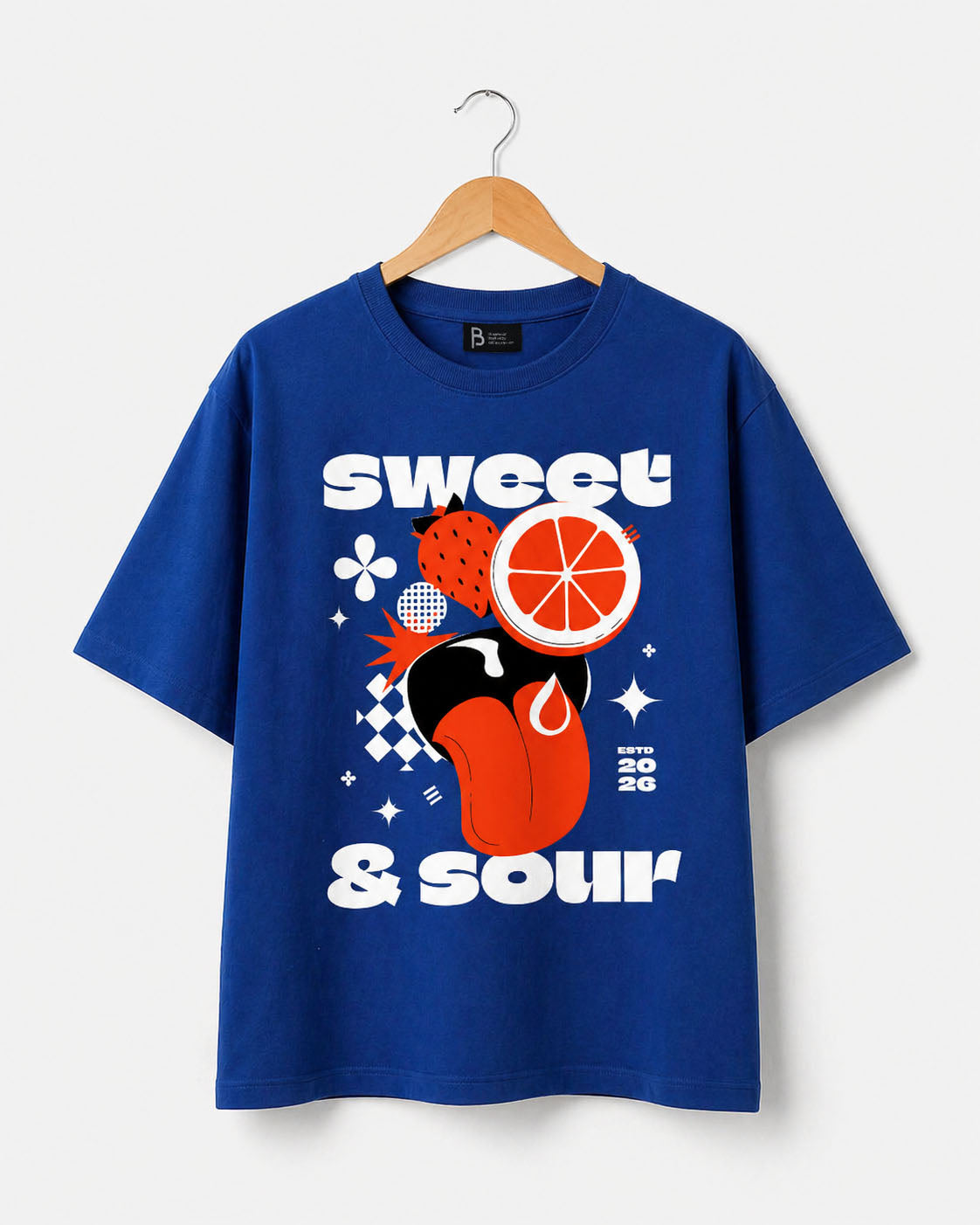 Sweet & Sour Graphic Blue Boxy Fit Tee | Blik