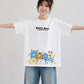 Blik “Happy Mess”  Relaxed Fit T-Shirt – White