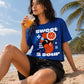 Sweet & Sour Graphic Blue Boxy Fit Tee | Blik