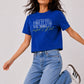 Blik “Fake It Till You Make It” Women’s  boxy fit T-Shirt – Royal Blue