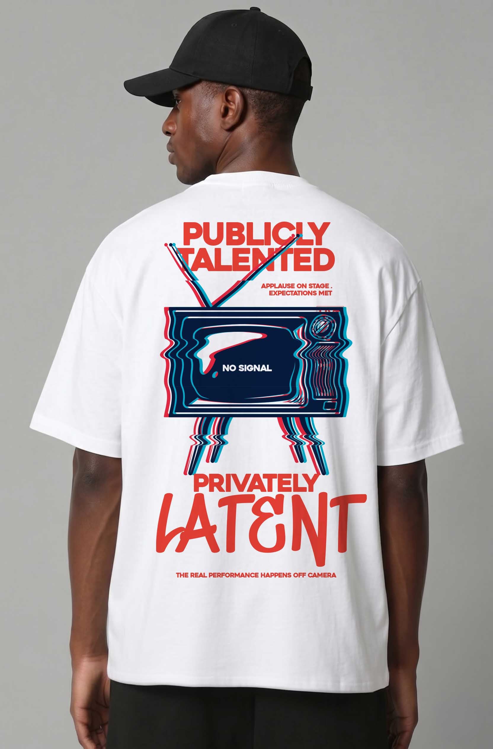 Blik “Privately Latent” relaxed fit T-Shirt – White
