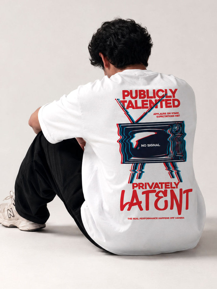 Blik “Privately Latent” relaxed fit T-Shirt – White