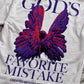 Blik “God’s Favorite Mistake” T-Shirt – White | 240 GSM Relaxed Fit