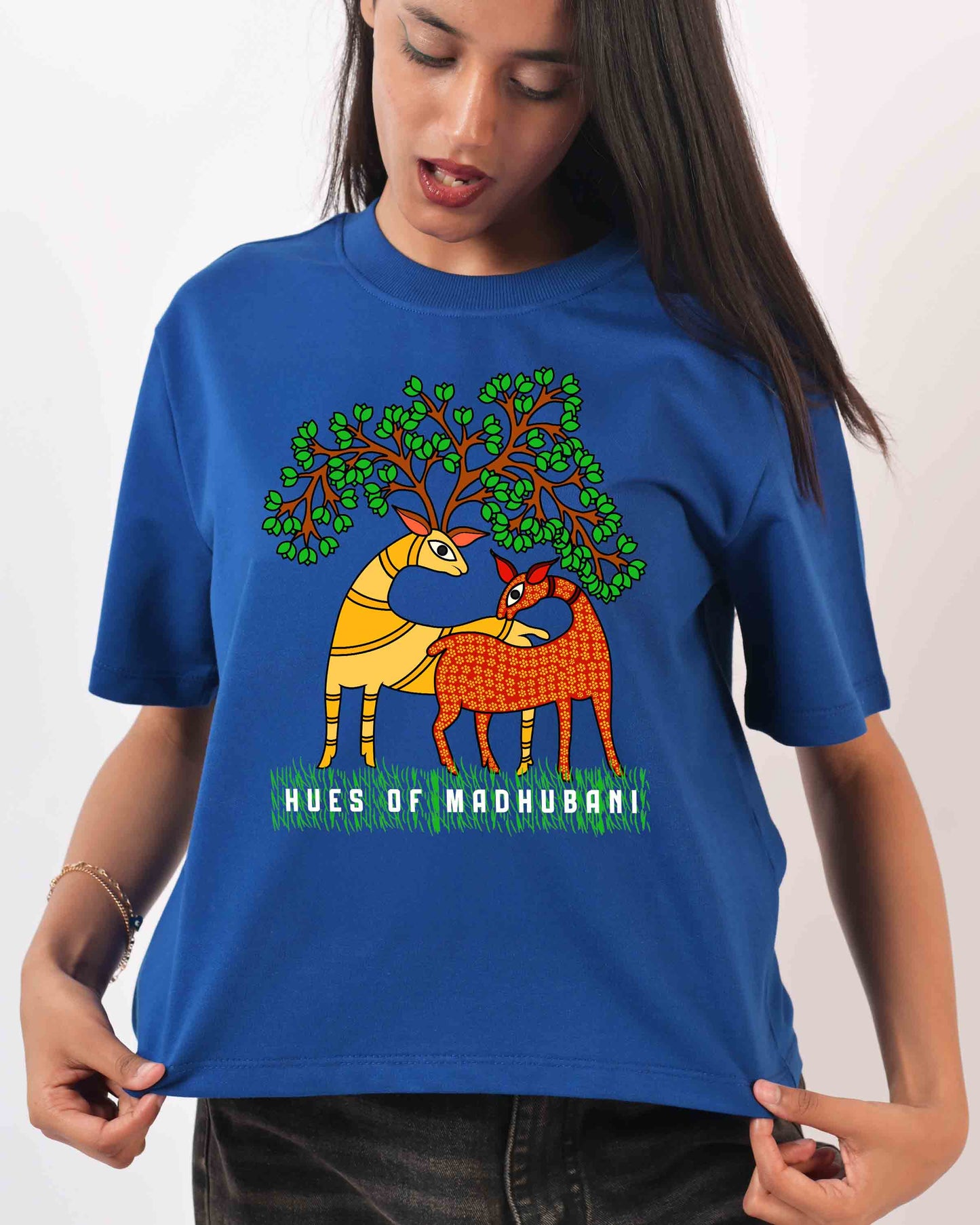 Hues of Madhubani T-shirt – Blue