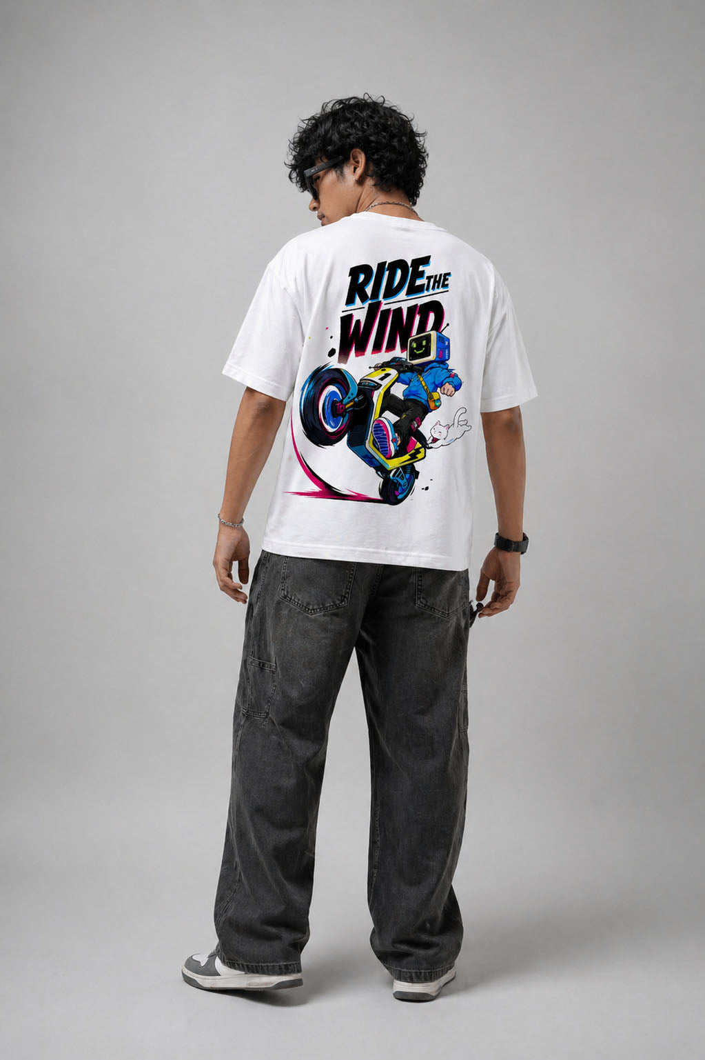 Title: Ride The Wind Relaxed Fit T-Shirt – White