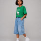 Blik “You Owe It To Yourself” 240 GSM Premium Oversized Crop Tee – Emerald Green
