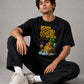 Born To Chill Forced To Work Oversized Black T-Shirt | 240 GSM Heavyweight