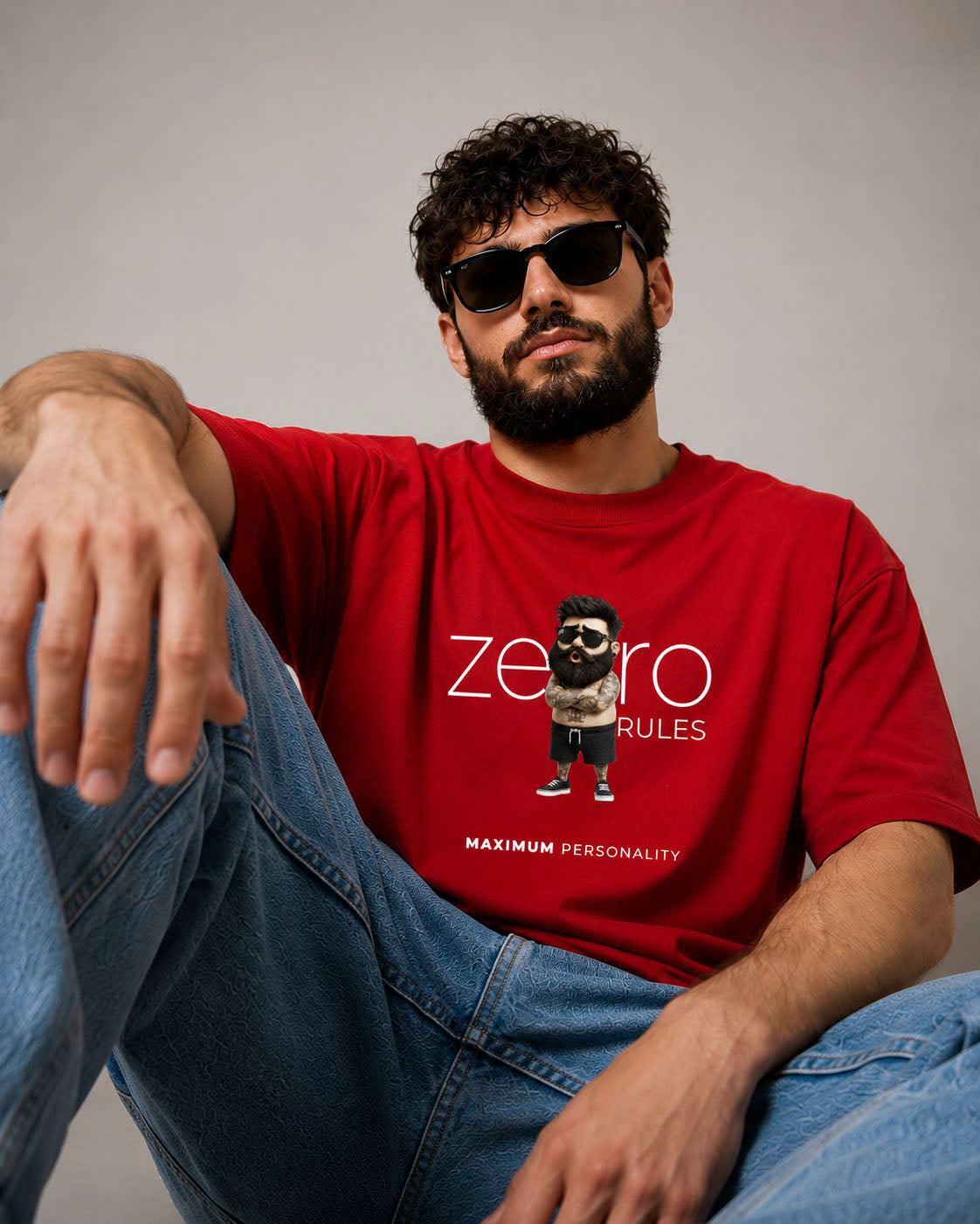 Zero Rules Oversized Heavyweight T-Shirt – 240 GSM Premium Cotton Tee for Men