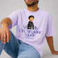 Mentally On Airplane Mode Relaxed Fit T-Shirt – Light Lavender | 240 GSM Premium Cotton