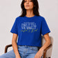 Blik “Fake It Till You Make It” Women’s  boxy fit T-Shirt – Royal Blue