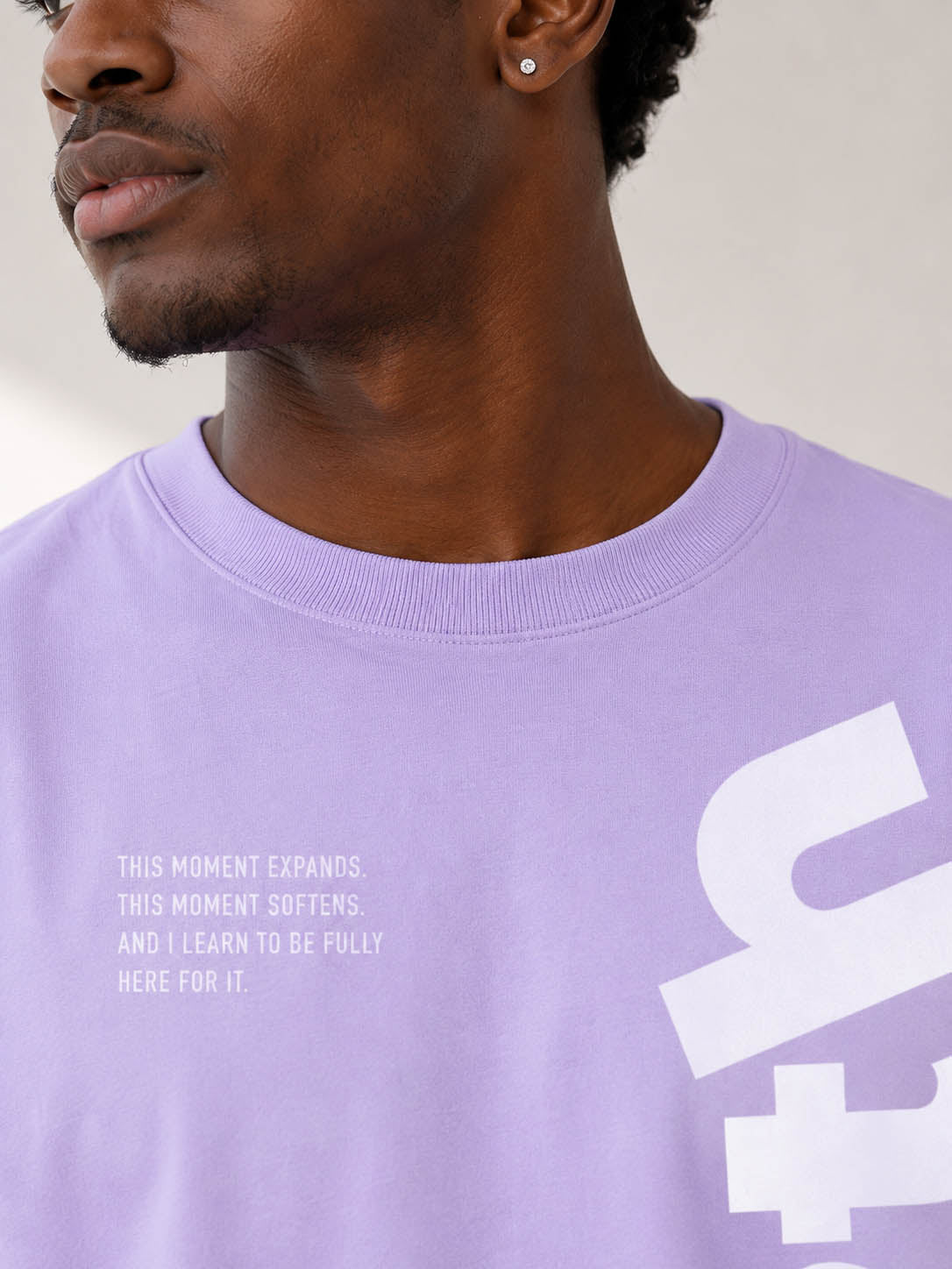 Blik “Breath” Oversized T-Shirt – Lavender | 240 GSM Heavyweight Cotton | Boxy Fit