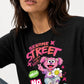 Sesame Street Graphic cropped Tee – Black | 240 GSM Premium Cotton Oversized Fit