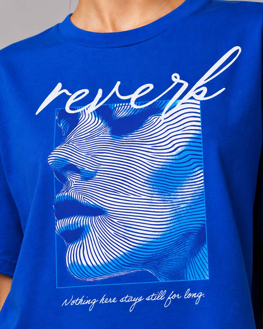 Reverb Boxy Crop Tee – Electric Blue