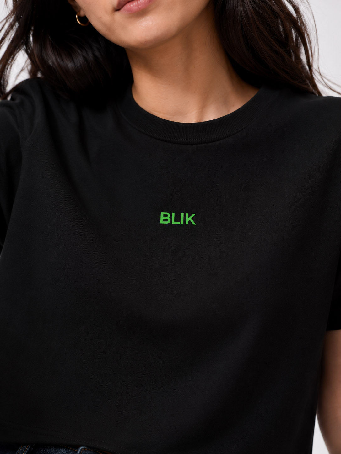 BLIK Essential Cropped Tee – Black